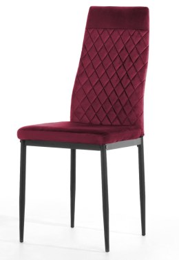 Krzesło tapicerowane VALVA CARO VELVET BURGUNDY Lugano