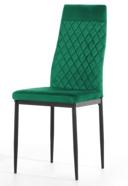Krzesło tapicerowane VALVA CARO VELVET GREEN Lugano