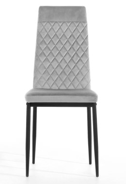 Krzesło tapicerowane VALVA CARO VELVET GREY Lugano