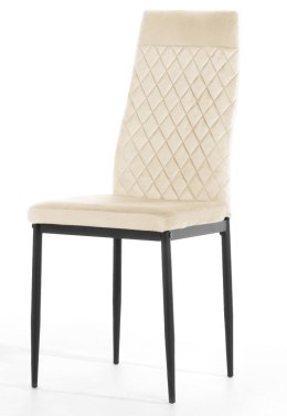 Krzesło tapicerowane zestaw 4x VALVA CARO VELVET BEIGE Lugano