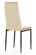 Krzesło tapicerowane zestaw 4x VALVA CARO VELVET BEIGE Lugano