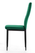 Krzesło tapicerowane zestaw 4x VALVA CARO VELVET GREEN Lugano