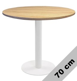 Stół okrągły VICTORY OAK WOOD 70 cm MILK Lugano