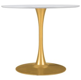 Stół okrągły VICTORY WHITE 60 cm GOLD Lugano
