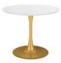 Stół okrągły VICTORY WHITE 70 cm GOLD Lugano