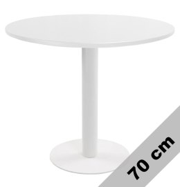 Stół okrągły VICTORY WHITE 70 cm MILK Lugano