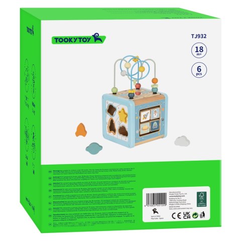 TOOKY TOY Drewniana Kostka Aktywności Kosmos Sorter Labirynt Tooky Toy TOOKY TOY Drewniana Kostka Aktywności Kosmos Sorter Labirynt Tooky Toy