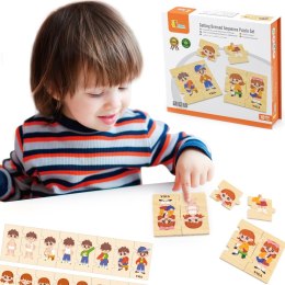 VIGA Drewniana Układanka Edukacyjna Dzieci 3szt Viga Toys