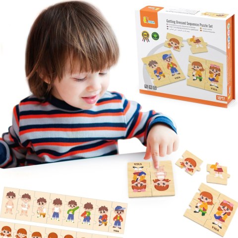 VIGA Drewniana Układanka Edukacyjna Dzieci 3szt Viga Toys VIGA Drewniana Układanka Edukacyjna Dzieci 3szt Viga Toys