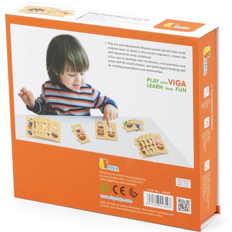 VIGA Drewniana Układanka Edukacyjna Dzieci 3szt Viga Toys VIGA Drewniana Układanka Edukacyjna Dzieci 3szt Viga Toys