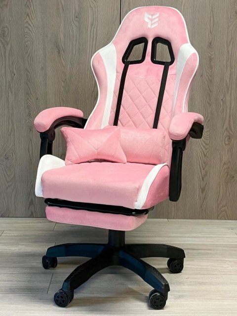 Fotel obrotowy gamingowy XL POKER PRO PINK + WHITE ALCANTARA Prototype Fotel obrotowy gamingowy XL POKER PRO PINK + WHITE ALCANTARA Prototype