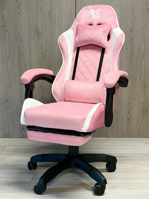 Fotel obrotowy gamingowy XL POKER PRO PINK + WHITE ALCANTARA Prototype Fotel obrotowy gamingowy XL POKER PRO PINK + WHITE ALCANTARA Prototype