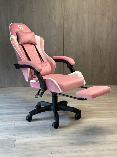 Fotel obrotowy gamingowy XL POKER PRO PINK + WHITE ALCANTARA Prototype Fotel obrotowy gamingowy XL POKER PRO PINK + WHITE ALCANTARA Prototype