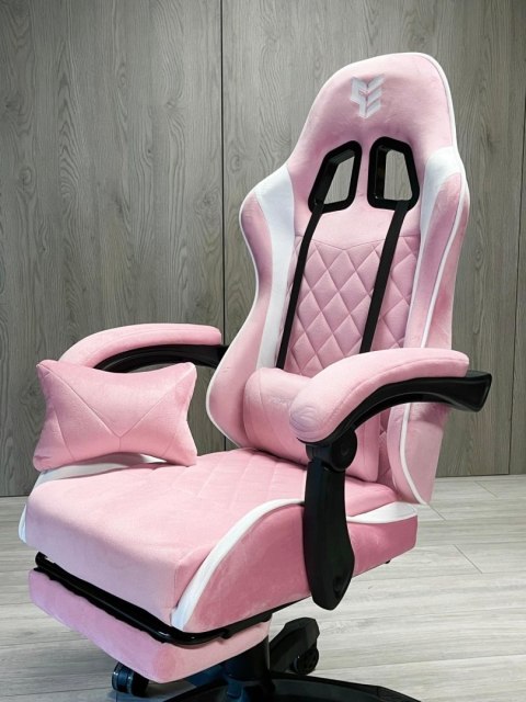 Fotel obrotowy gamingowy XL POKER PRO PINK + WHITE ALCANTARA Prototype Fotel obrotowy gamingowy XL POKER PRO PINK + WHITE ALCANTARA Prototype