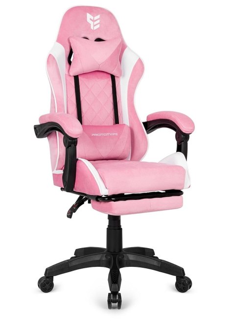 Fotel obrotowy gamingowy XL POKER PRO PINK + WHITE ALCANTARA Prototype Fotel obrotowy gamingowy XL POKER PRO PINK + WHITE ALCANTARA Prototype