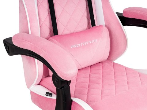 Fotel obrotowy gamingowy XL POKER PRO PINK + WHITE ALCANTARA Prototype Fotel obrotowy gamingowy XL POKER PRO PINK + WHITE ALCANTARA Prototype