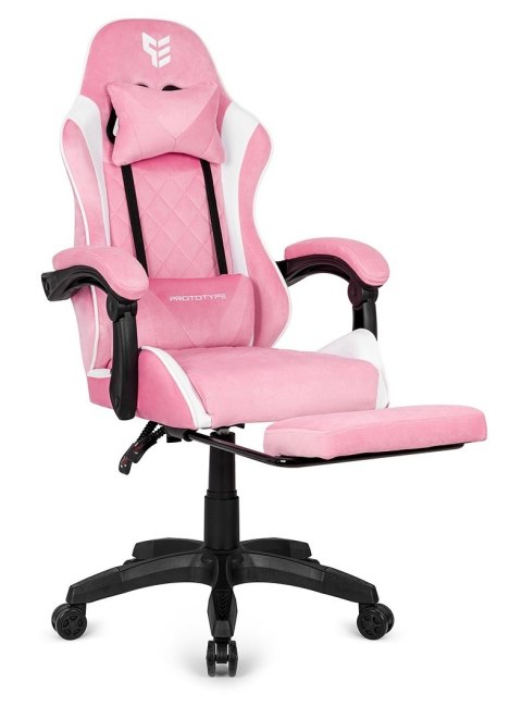 Fotel obrotowy gamingowy XL POKER PRO PINK + WHITE ALCANTARA Prototype Fotel obrotowy gamingowy XL POKER PRO PINK + WHITE ALCANTARA Prototype