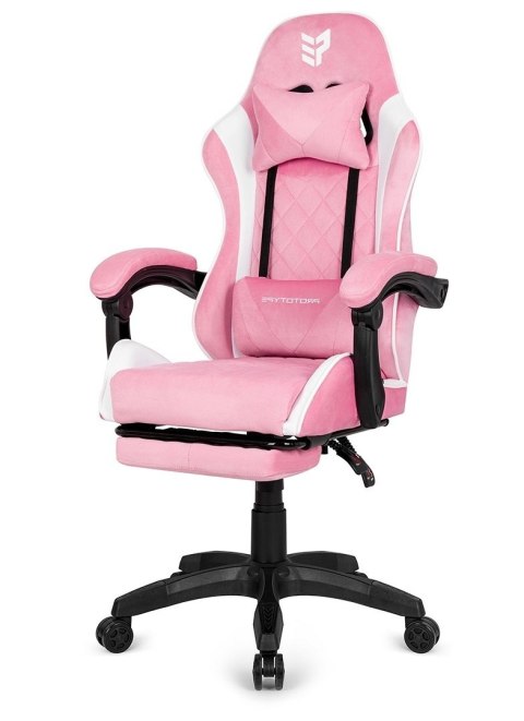 Fotel obrotowy gamingowy XL POKER PRO PINK + WHITE ALCANTARA Prototype Fotel obrotowy gamingowy XL POKER PRO PINK + WHITE ALCANTARA Prototype