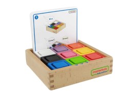 MASTERKIDZ Kubeczki I Klocki Kwadratowe Zabawka Drewniana Sorter Kolorów Montessori Masterkidz