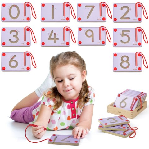 VIGA Tabliczki Magnetyczne Nauka Pisania Cyferki Certyfikat FSC Montessori Viga Toys VIGA Tabliczki Magnetyczne Nauka Pisania Cyferki Certyfikat FSC Montessori Viga Toys