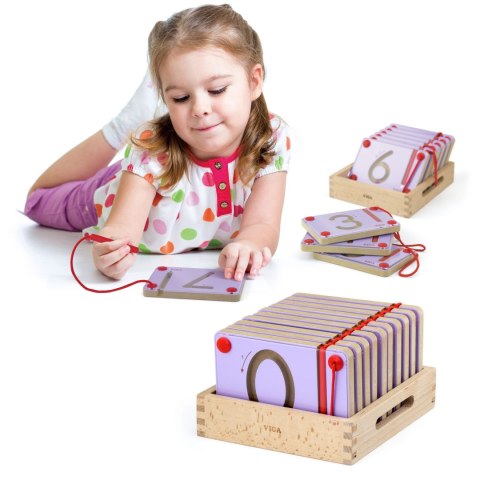 VIGA Tabliczki Magnetyczne Nauka Pisania Cyferki Certyfikat FSC Montessori Viga Toys VIGA Tabliczki Magnetyczne Nauka Pisania Cyferki Certyfikat FSC Montessori Viga Toys