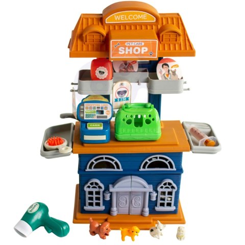 WOOPIE Domek 2w1 Sklep Zoologiczny + Salon Urody Weterynarz 33 el. Woopie WOOPIE Domek 2w1 Sklep Zoologiczny + Salon Urody Weterynarz 33 el. Woopie