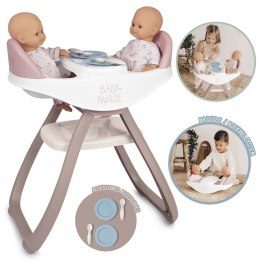 SMOBY Baby Nurse Krzesełko do Karmienia dla Bliźniąt Lalek Smoby