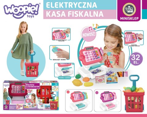 WOOPIE Kasa Sklepowa z Akcesoriami i Wózkiem Na Zakupy Woopie WOOPIE Kasa Sklepowa z Akcesoriami i Wózkiem Na Zakupy Woopie