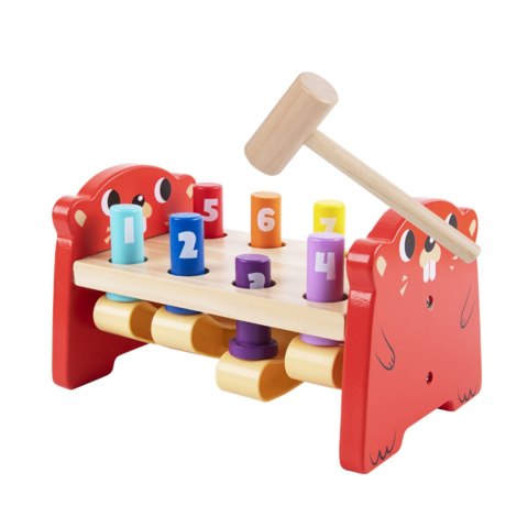TOOKY TOY Wbijak Przebijak Drewniany Kolorowy Tooky Toy TOOKY TOY Wbijak Przebijak Drewniany Kolorowy Tooky Toy