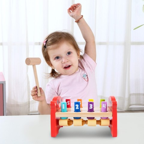 TOOKY TOY Wbijak Przebijak Drewniany Kolorowy Tooky Toy TOOKY TOY Wbijak Przebijak Drewniany Kolorowy Tooky Toy