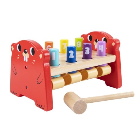 TOOKY TOY Wbijak Przebijak Drewniany Kolorowy Tooky Toy TOOKY TOY Wbijak Przebijak Drewniany Kolorowy Tooky Toy