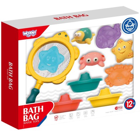 WOOPIE BABY Zestaw do Kąpieli Morskie Zwierzątka + Łódki + Siatka do Wyławania Woopie Baby WOOPIE BABY Zestaw do Kąpieli Morskie Zwierzątka + Łódki + Siatka do Wyławania Woopie Baby