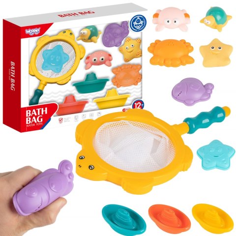 WOOPIE BABY Zestaw do Kąpieli Morskie Zwierzątka + Łódki + Siatka do Wyławania Woopie Baby WOOPIE BABY Zestaw do Kąpieli Morskie Zwierzątka + Łódki + Siatka do Wyławania Woopie Baby