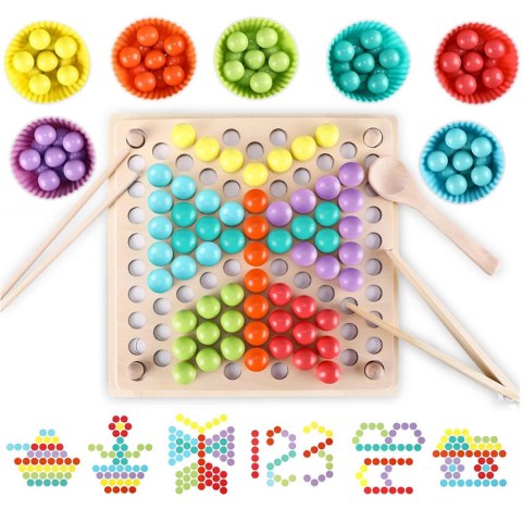 WOOPIE Kolorowe Kulki Układanka Montessori Mozaika Sorter Woopie WOOPIE Kolorowe Kulki Układanka Montessori Mozaika Sorter Woopie