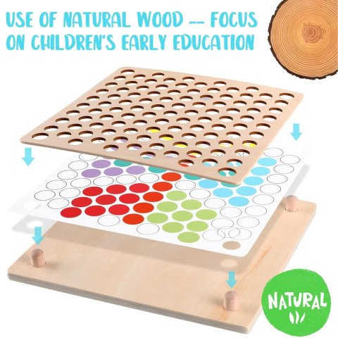 WOOPIE Kolorowe Kulki Układanka Montessori Mozaika Sorter Woopie WOOPIE Kolorowe Kulki Układanka Montessori Mozaika Sorter Woopie