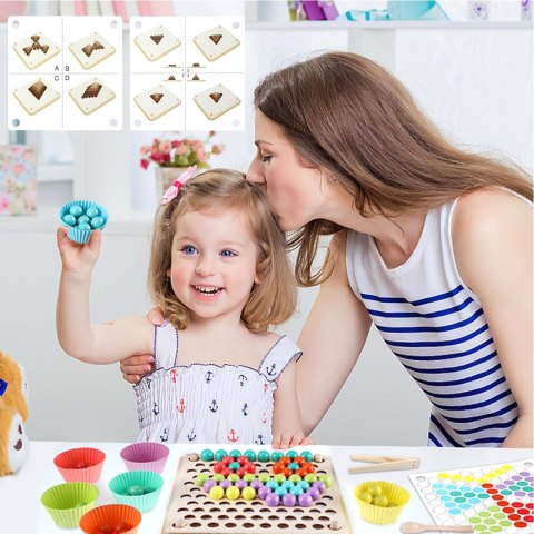 WOOPIE Kolorowe Kulki Układanka Montessori Mozaika Sorter Woopie WOOPIE Kolorowe Kulki Układanka Montessori Mozaika Sorter Woopie