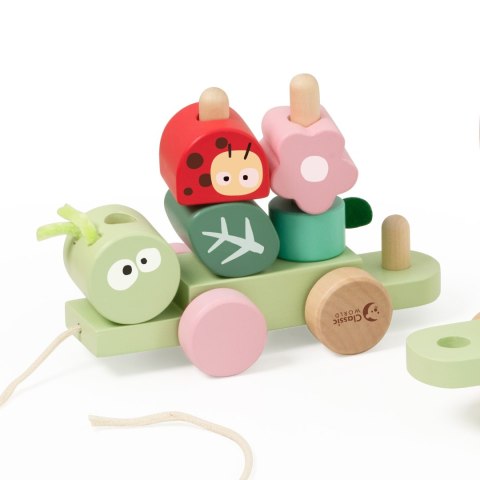 CLASSIC WORLD Montessori Kolejka Gąsienica Drewniana Układanka Classic World CLASSIC WORLD Montessori Kolejka Gąsienica Drewniana Układanka Classic World