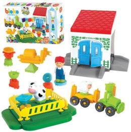 MOCHTOYS Klocki Jeżyki Pin Bricks FARMA w Kartonie 100 el. + 3 Figurki Woopie