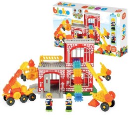 MOCHTOYS Klocki Jeżyki Pin Bricks STRAŻ POŻARNA w Kartonie 100 el. + 2 Figurki Mochtoys