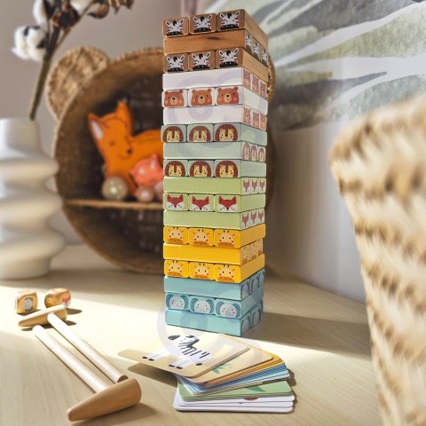 TOOKY TOY Gra Zręcznościowa "Chwiejąca się Wieża" Zwierzęta 82 el. Tooky Toy TOOKY TOY Gra Zręcznościowa "Chwiejąca się Wieża" Zwierzęta 82 el. Tooky Toy