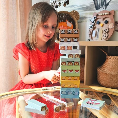 TOOKY TOY Gra Zręcznościowa "Chwiejąca się Wieża" Zwierzęta 82 el. Tooky Toy TOOKY TOY Gra Zręcznościowa "Chwiejąca się Wieża" Zwierzęta 82 el. Tooky Toy