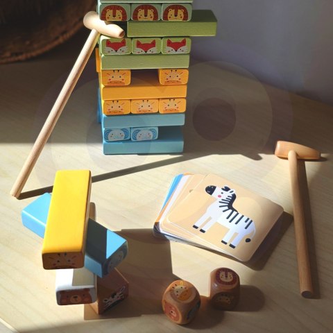 TOOKY TOY Gra Zręcznościowa "Chwiejąca się Wieża" Zwierzęta 82 el. Tooky Toy TOOKY TOY Gra Zręcznościowa "Chwiejąca się Wieża" Zwierzęta 82 el. Tooky Toy