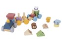 TOOKY TOY Kolejka Drewniana ze Zwierzątkami Klocki Układanka Montessori Tooky Toy