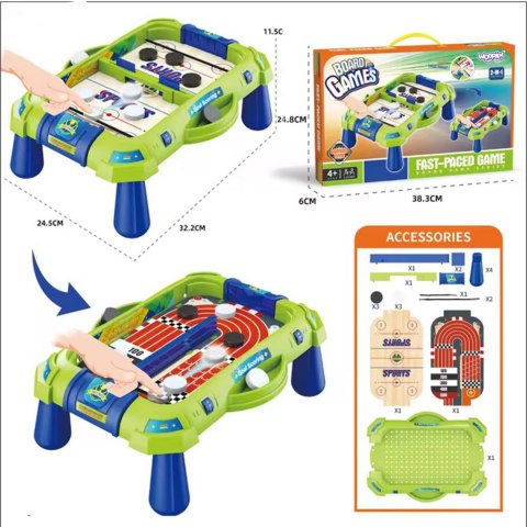 WOOPIE Gra Zręcznościowa 2w1 Mini Hokej Wyścigi Woopie WOOPIE Gra Zręcznościowa 2w1 Mini Hokej Wyścigi Woopie