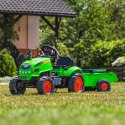 FALK Traktorek X Tractor Zielony z Przyczepką Klakson od 2 Lat FALK