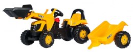 RollyKid JCB Rolly Toys Traktor na Pedały z Łyżką i Przyczepą Rolly Toys