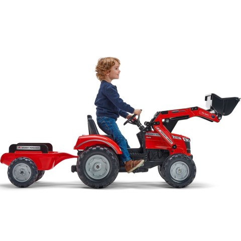 FALK Traktor Massey Ferguson Czerwony na Pedały z Przyczepką od 3 Lat FALK FALK Traktor Massey Ferguson Czerwony na Pedały z Przyczepką od 3 Lat FALK