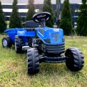 WOOPIE Traktor na Pedały Farmer GoTrac MAXI PLUS z Przyczepą Niebieski Ciche Koła Woopie