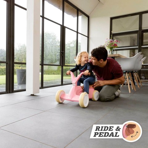 BERG GO2 Gokart Jeździk Rowerek 2w1 Retro Pink Berg BERG GO2 Gokart Jeździk Rowerek 2w1 Retro Pink Berg