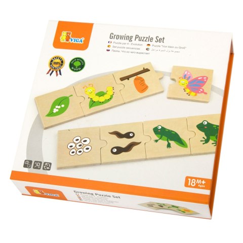 VIGA Drewniane Puzzle Rosnące zwierzątka i rośliny Viga Toys VIGA Drewniane Puzzle Rosnące zwierzątka i rośliny Viga Toys